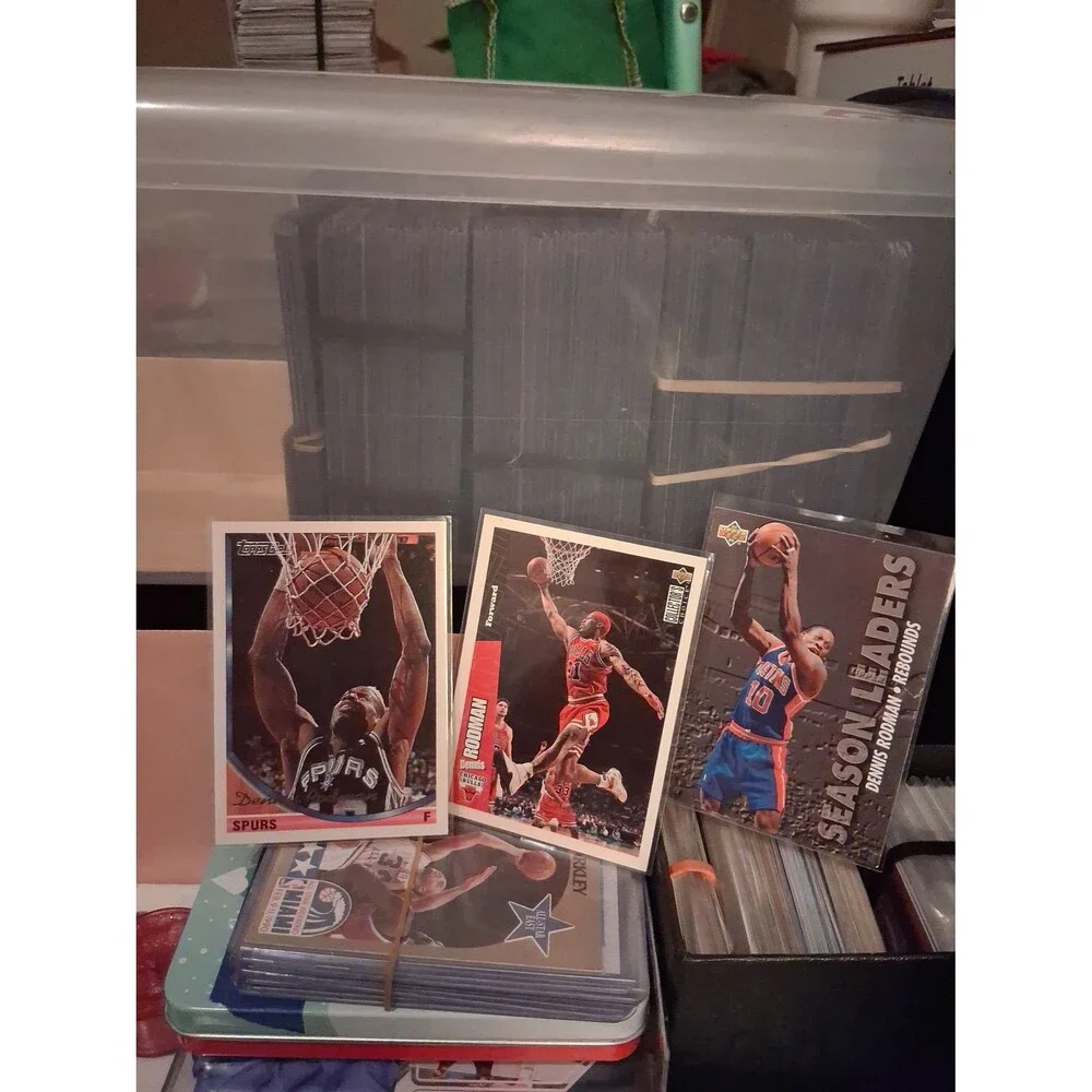 Lot of 3 Dennis Rodman Basketball Trading Cards